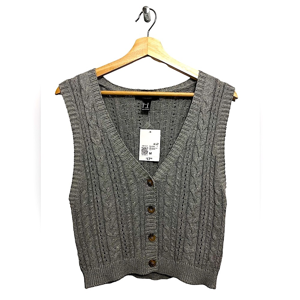 🍯 Sweater Vest • Heather Grey • NWT • Forever 21